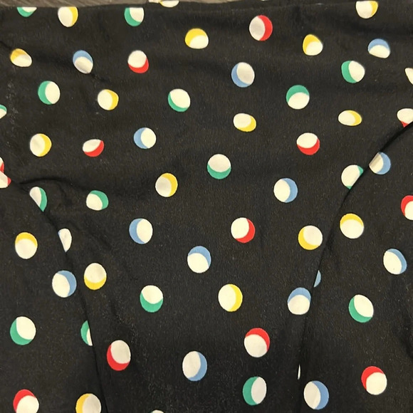 Volcom Women’s Black W Multi Colored Spot Pattern Bikini Brief Bottom Medium - Picture 2 of 3